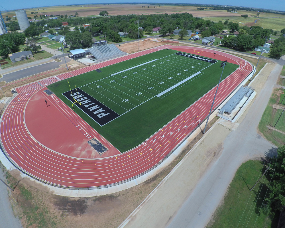 Football Field drone picture by Keon